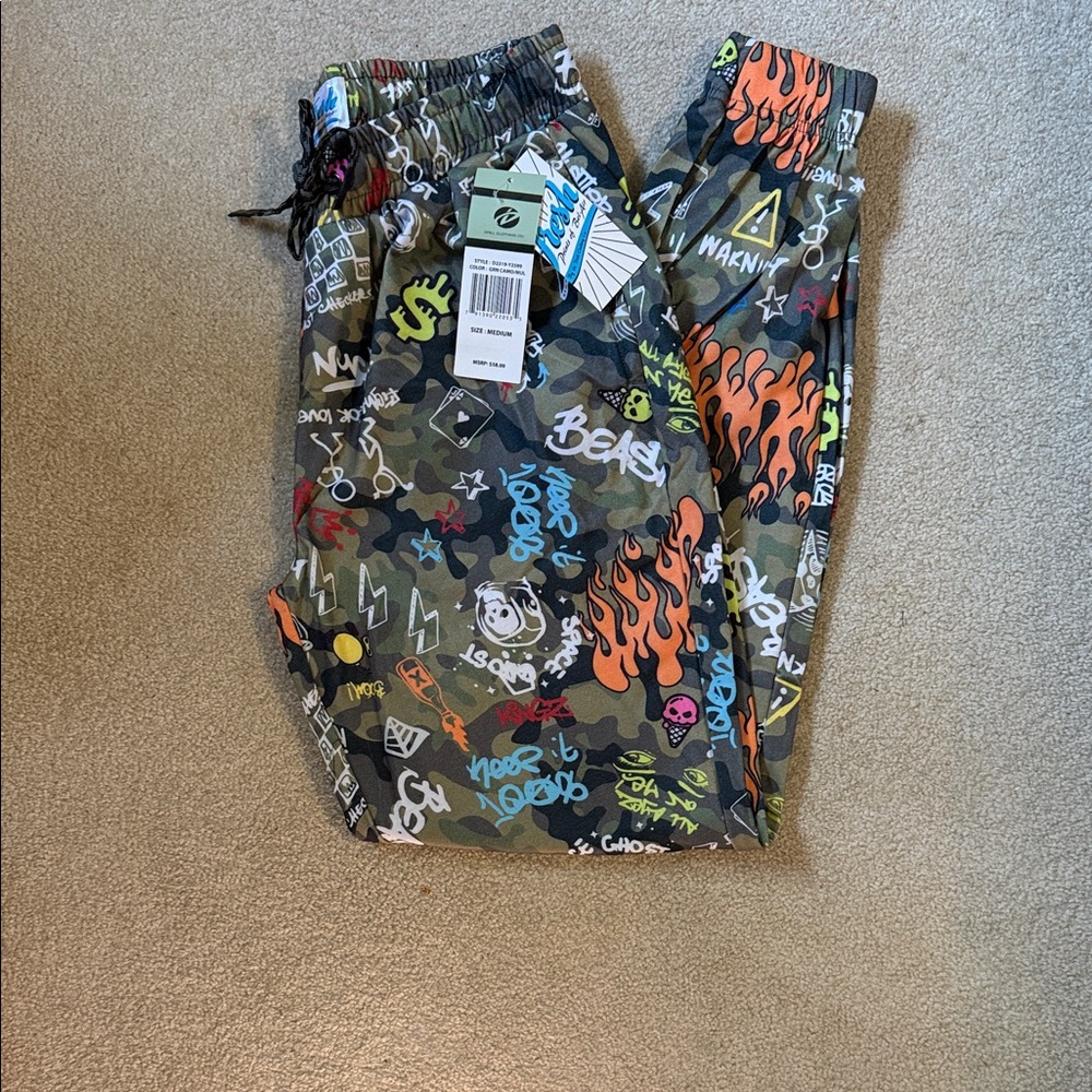 Mens Camouflage Graphic Joggers